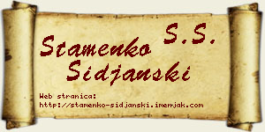 Stamenko Šiđanski vizit kartica